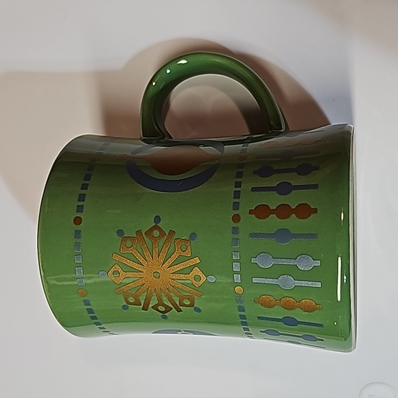 Peet's Green Gold + Blue Ornament Mug - Picture 1 of 11